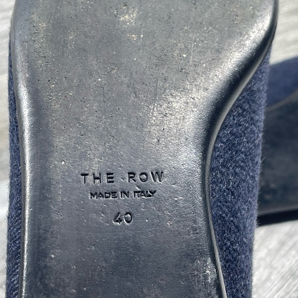 The Row mules Women 40/9.5M Blue Wool Fabric pointed Toe Comfort slippers Flats - Picture 14 of 16